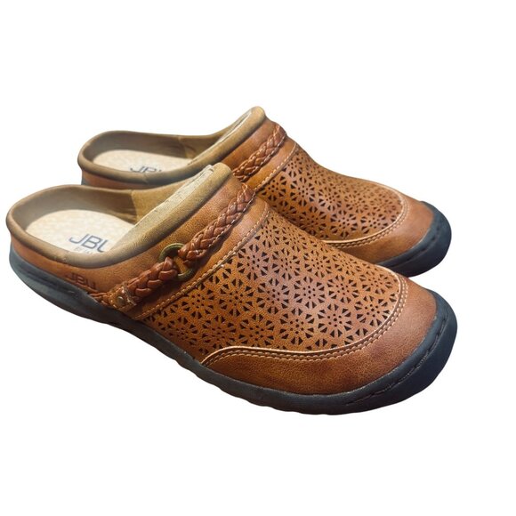 Jbu Womens Memory Foam Slip-On Clogs Laser-Cut Design & Braided Strap - Size 7.5 - Picture 2 of 8